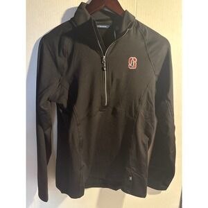 Cutter & Buck Stanford University Adapt Eco Knit Half Zip Pullover Black New